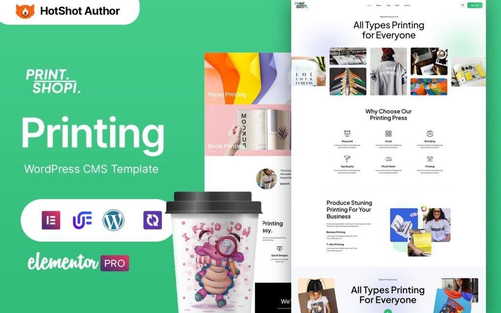 Printshopi – 印刷公司 WordPress Elementor 主题