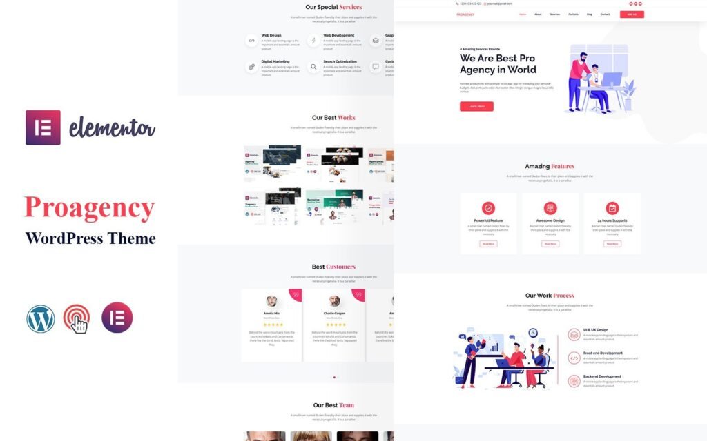 Proagency 创意机构 IT Elementor WordPress 主题