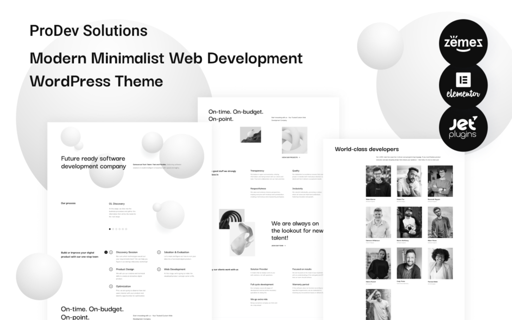 ProDev Solutions – 现代极简风格的Web开发WordPress主题