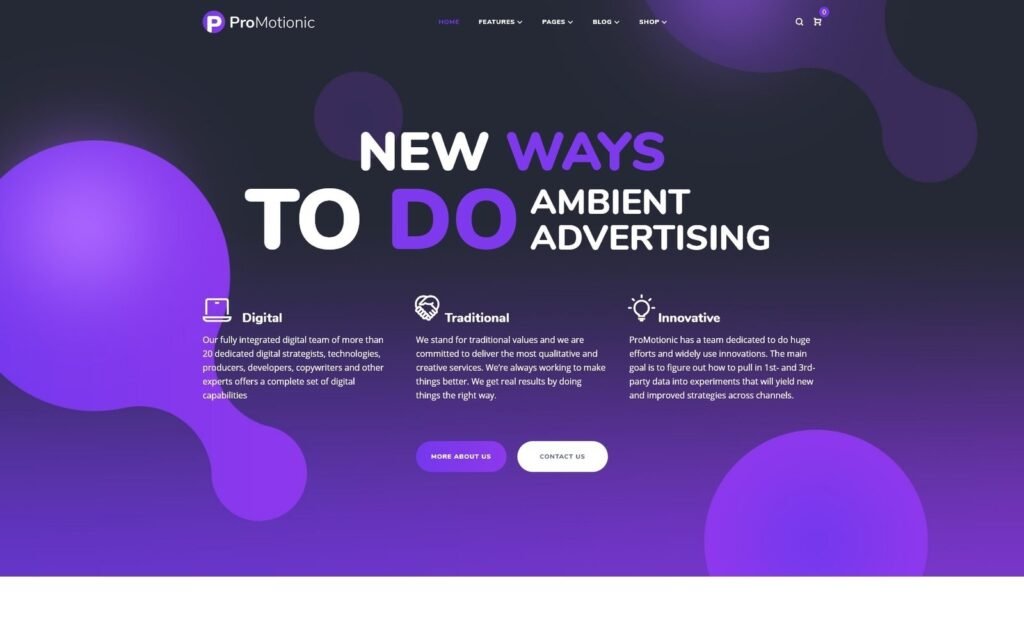 ProMotionic – 推广代理机构 WordPress 主题