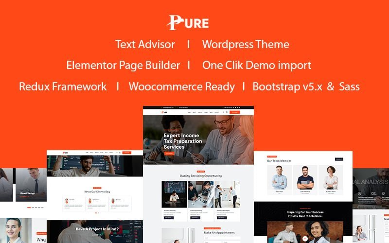 Pure – 税务顾问 WordPress 主题