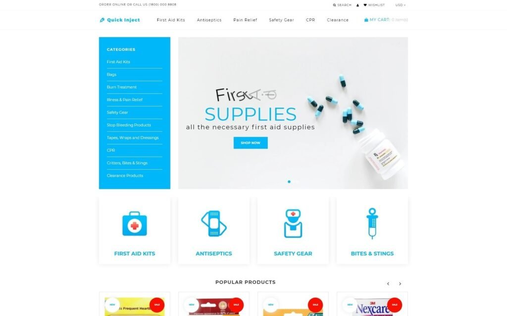 Quick Inject – 急救用品 Shopify 主题
