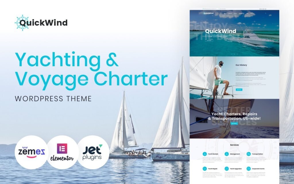 QuickWind – WordPress 游艇租赁主题