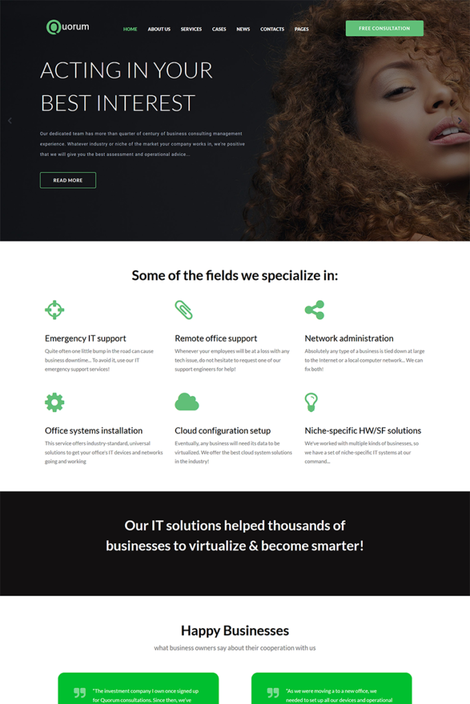 Quorum – 企业WordPress Elementor主题