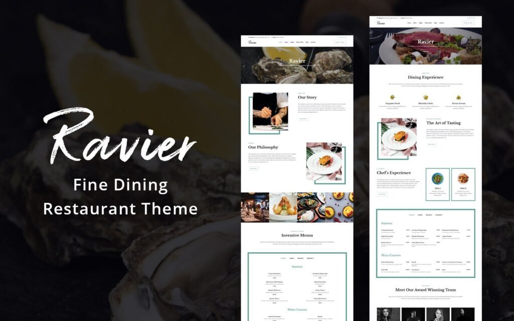Ravier – 优雅的餐厅WordPress主题