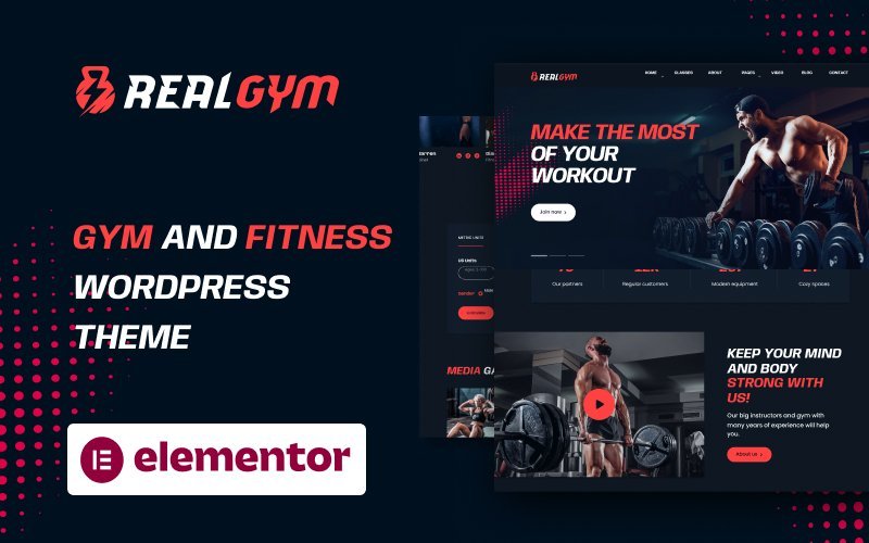 RealGym – 健身和健身中的WordPress主题