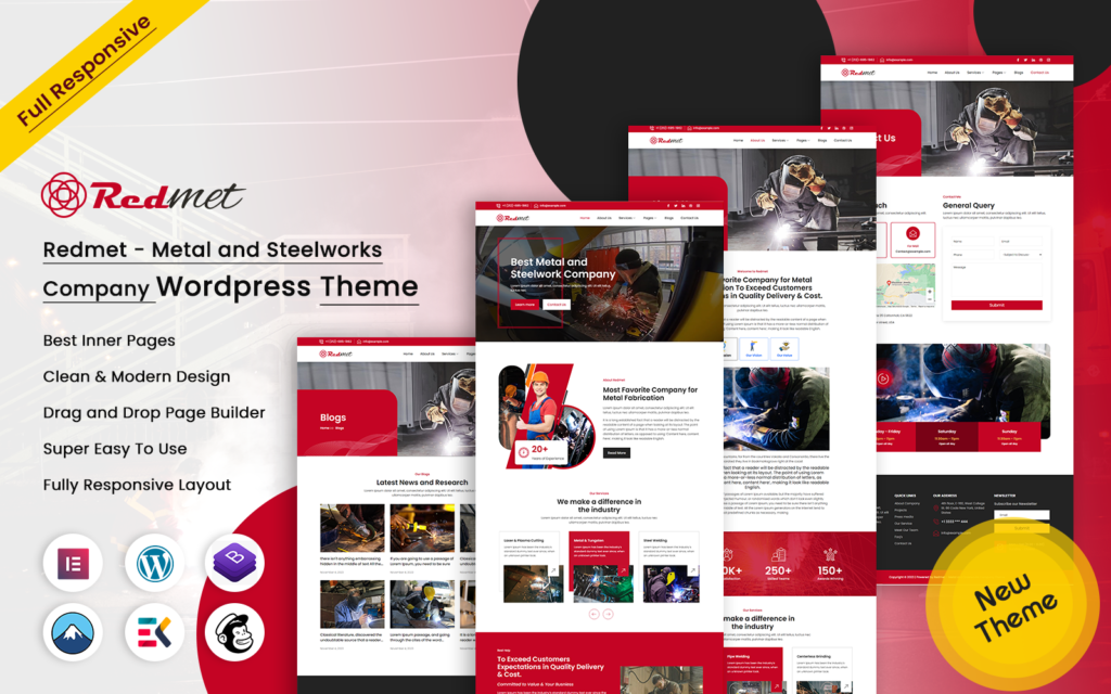 Redmet – 金属和钢铁公司 WordPress 主题