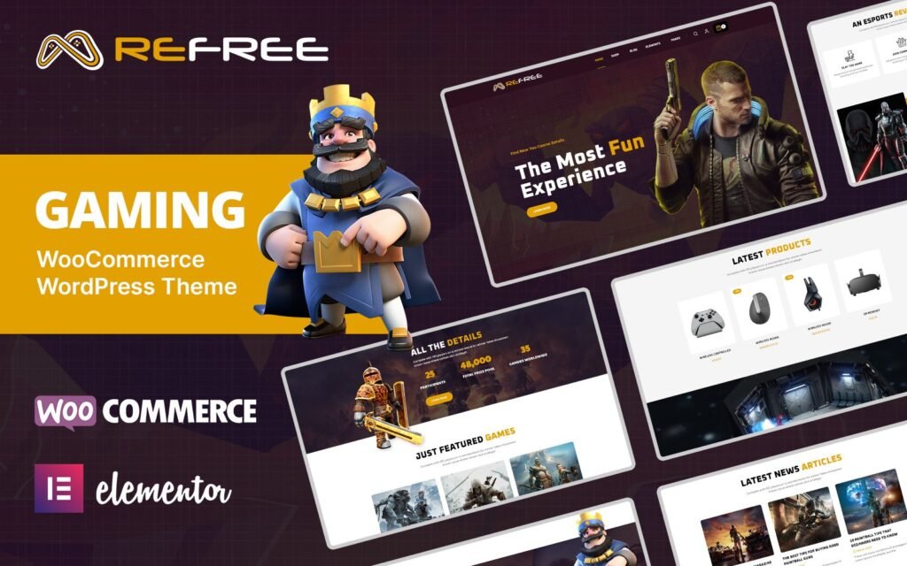 Refree Game和eSports WooCommerce主题