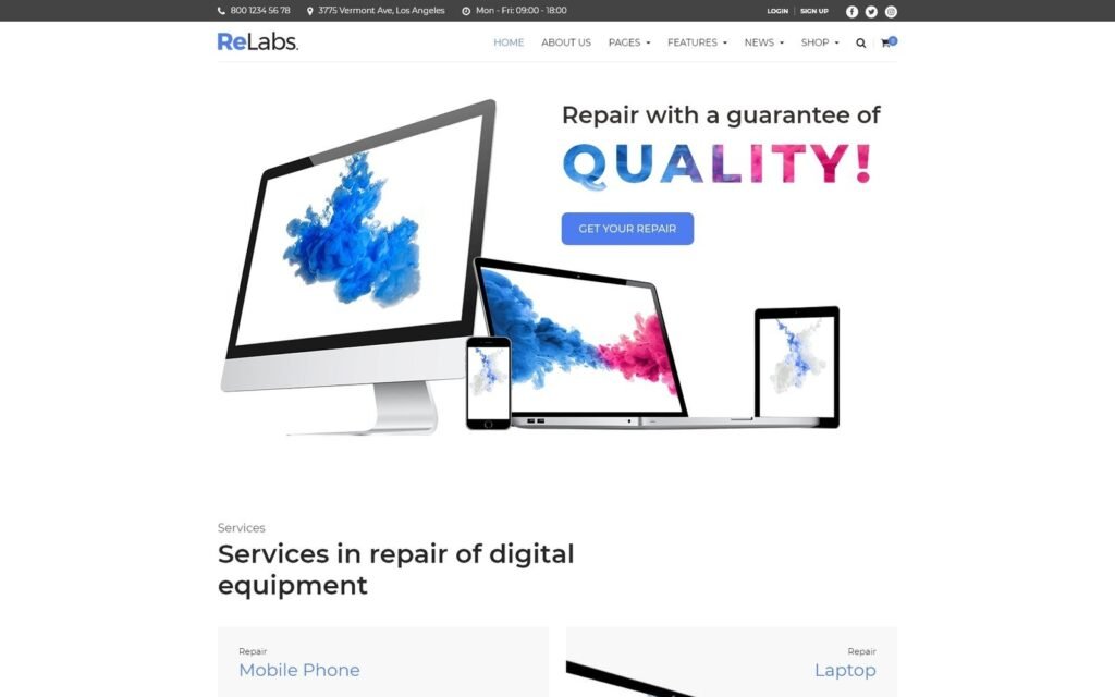 ReLabs – 计算机维修WordPress主题
