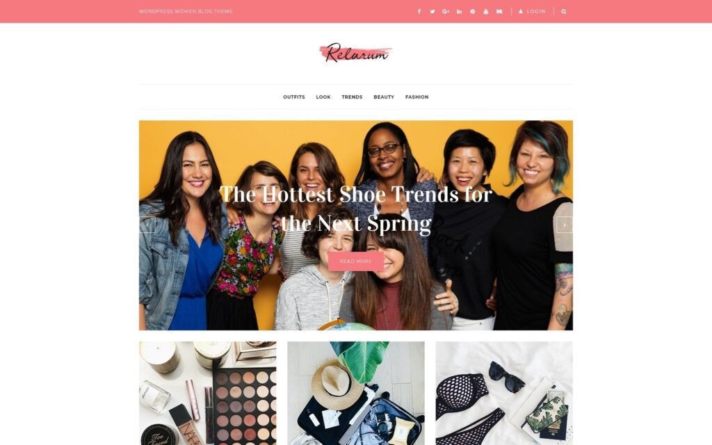 Relarum – 女性博客多用途经典WordPress Elementor主题