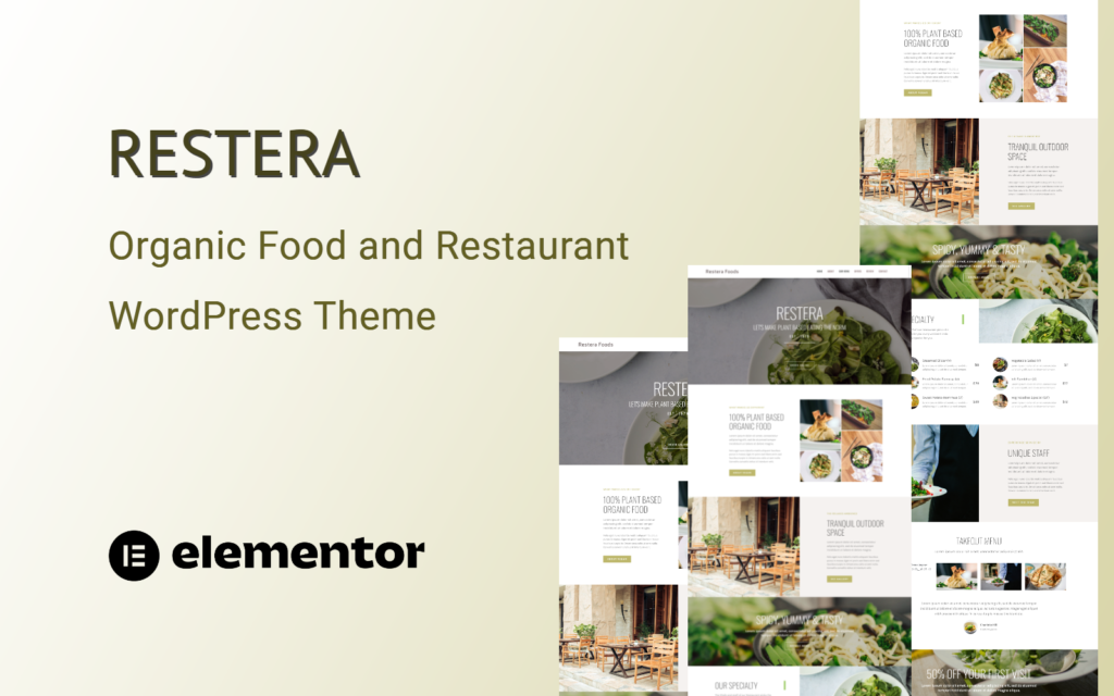 Restera- 有机食品和餐厅单页面WordPress主题
