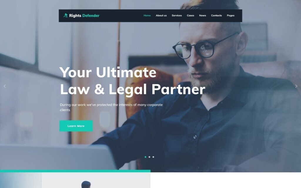 Rights Defender – Lawyer是一种专为律师设计的WordPress主题。
