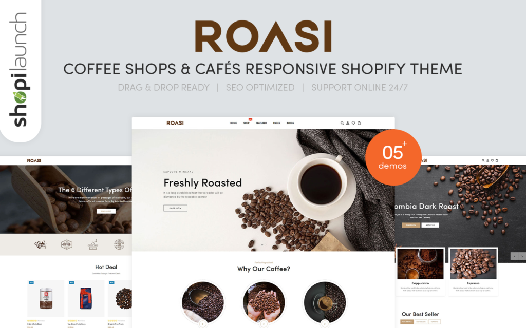 Roasi – 响应式 Shopify 主题 – 咖啡店和咖啡馆