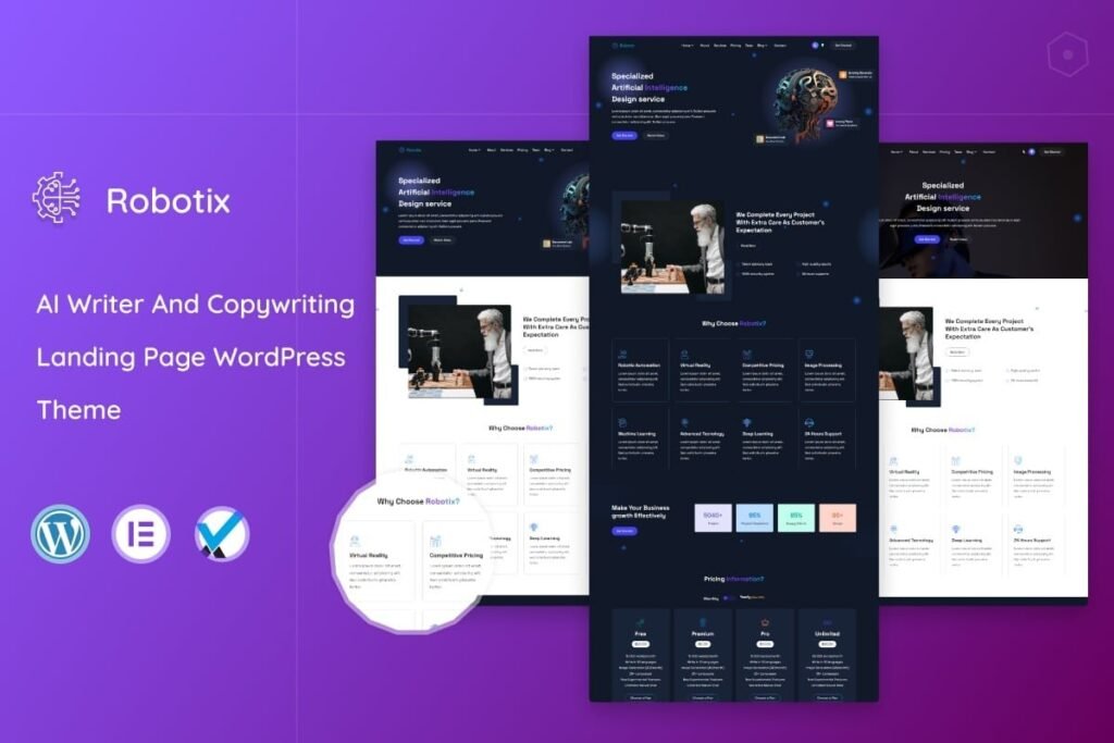 Robotix – AI Writer ＆文案营销页面WordPress主题