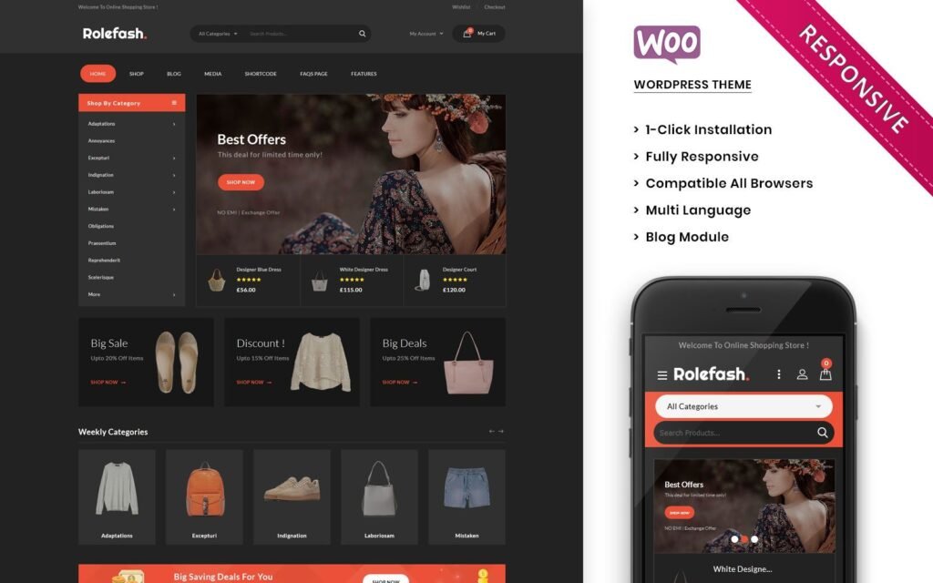 Rolefash – 终极时尚商店 WooCommerce 主题