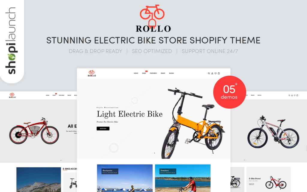 Rollo – 令人惊叹的电动自行车商店电子商务Shopify主题
