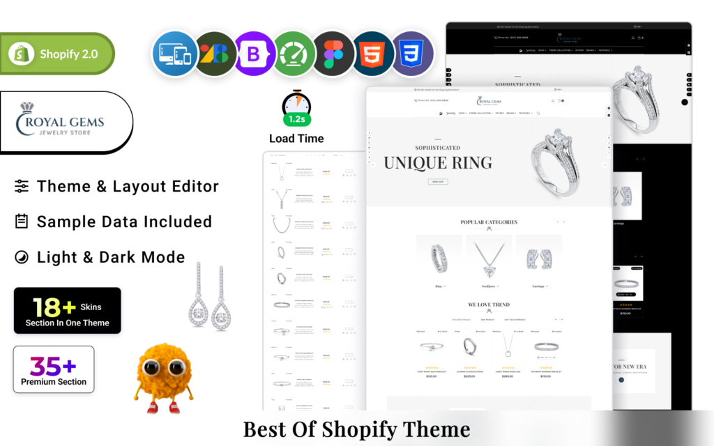 皇家珠宝-珠宝和豪华多功能部分Shopify 2.0主题