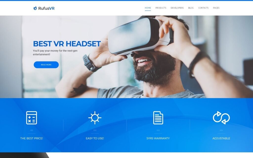 RufusVR – VR初创企业响应式WordPress主题