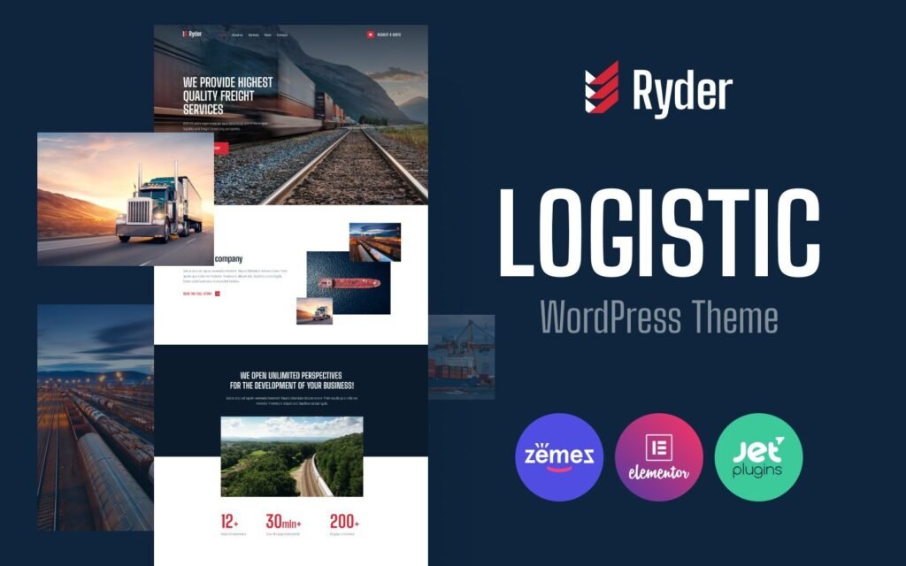 Ryder – 适用于搬家公司的物流网站设计的WordPress主题