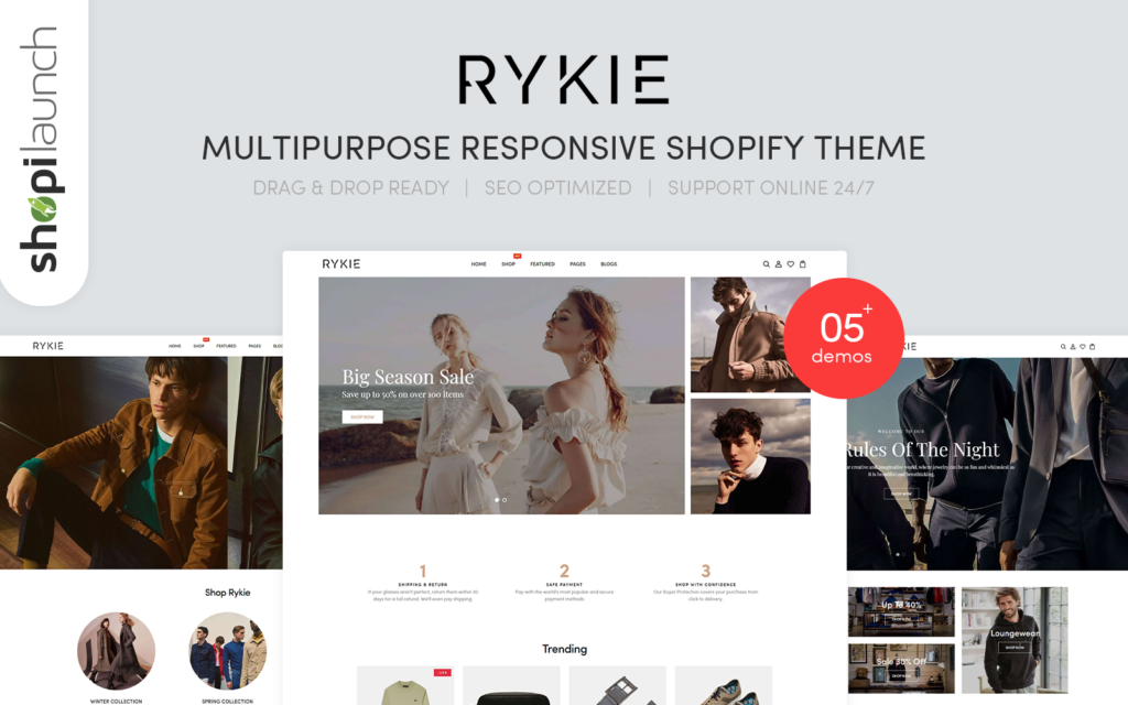 Rykie – 多用途响应式Shopify主题