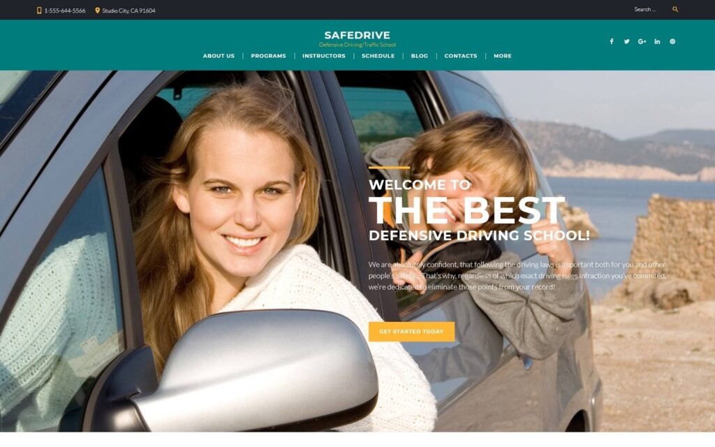 SafeDrive – 驾校响应式WordPress主题