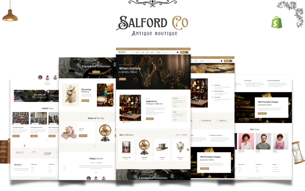 Salford Co.（萨尔福德公司）古董和复古 Shopify 主题