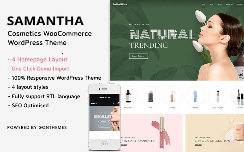 Samantha – 化妆品 WooCommerce WordPress 主题
