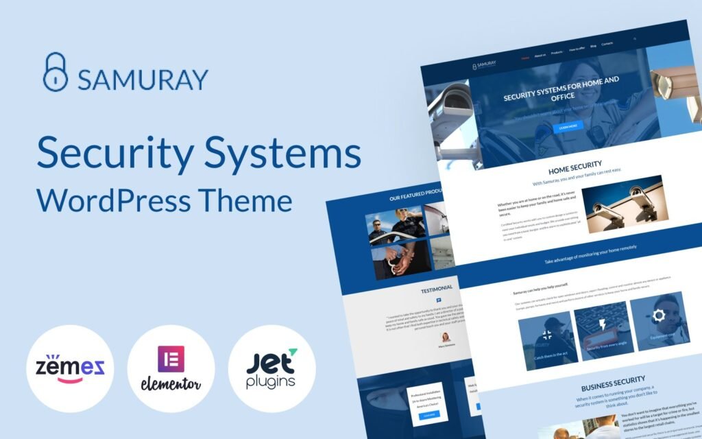 Samuray – 基于 Elementor 的安全 WordPress 主题