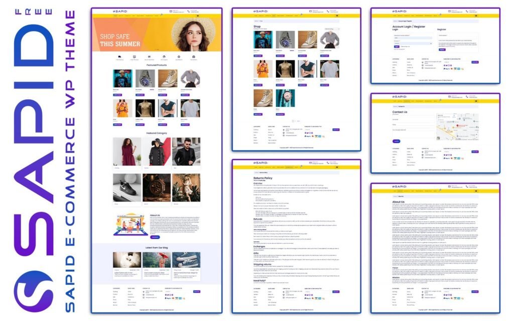 Sapid WordPress电子商务主题 – 免费