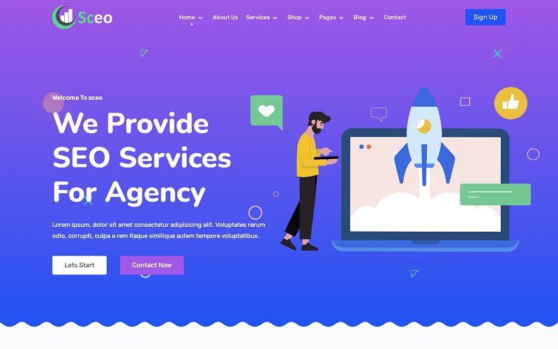 Sceo – SEO服务，SEO提供商公司和数字营销代理商Elementor WordPress主题