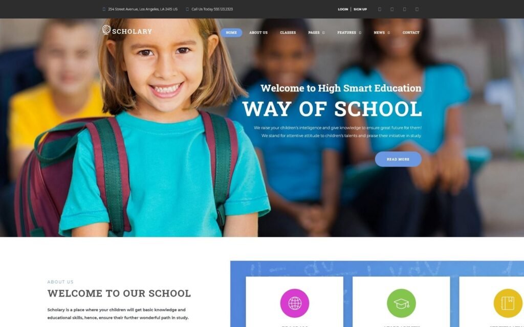 Scholary – 小学WordPress主题