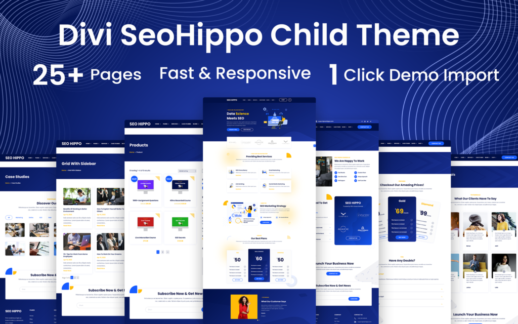 SEO Hippo是一个WordPress主题，特别是为Woocommerce电子商务平台设计的。它是基于Divi儿童主题构建的。
