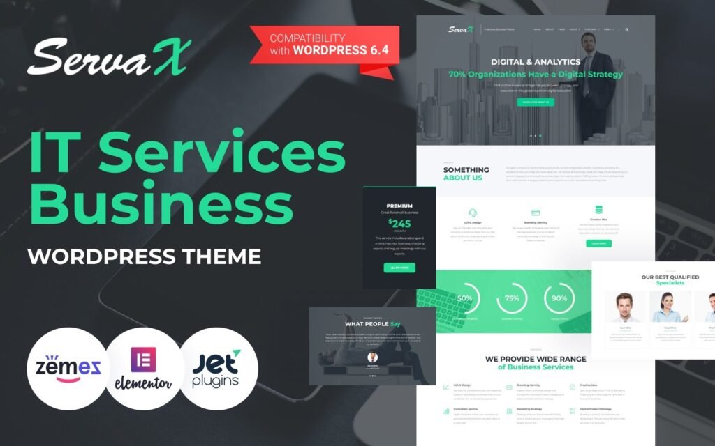 ServaX – IT服务业务WordPress Elementor主题