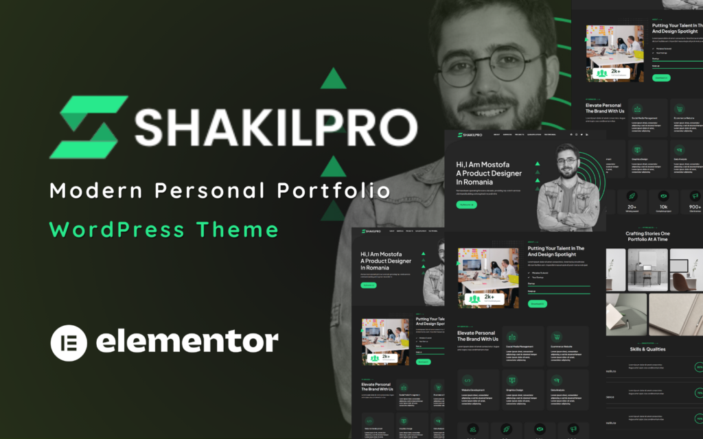 ShakilPro – 一页作品集WordPress主题