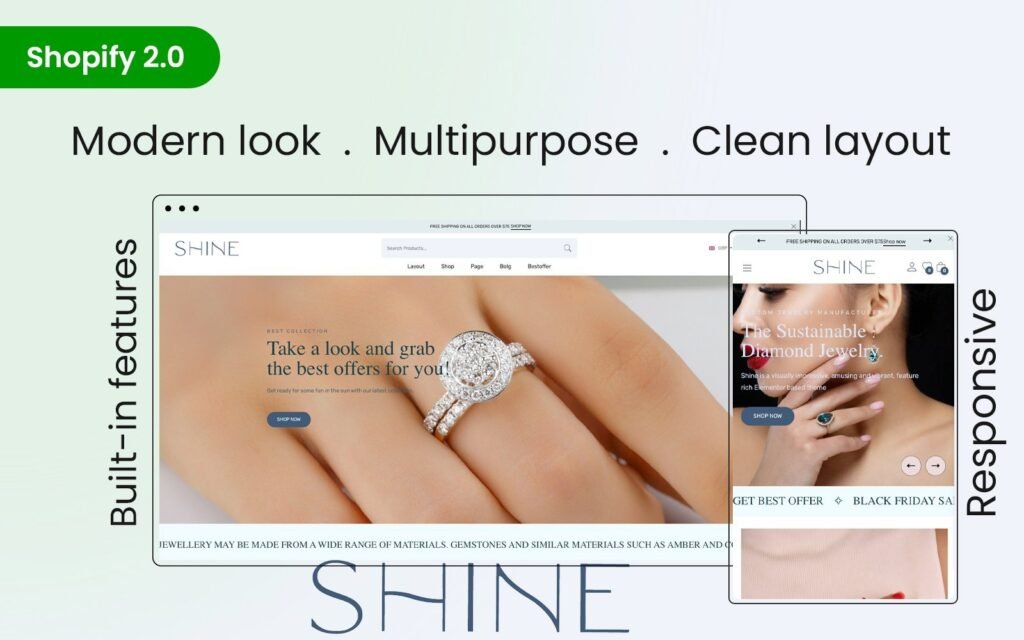 Shine – 最佳多用途电子商务Shopify主题