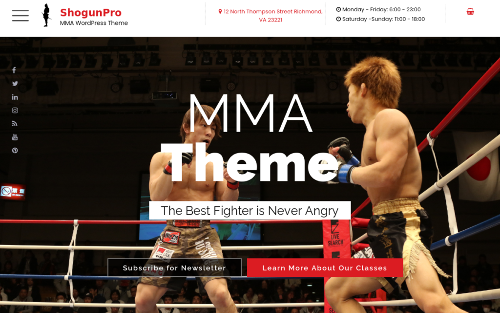 ShogunPro – MMA WordPress 主题