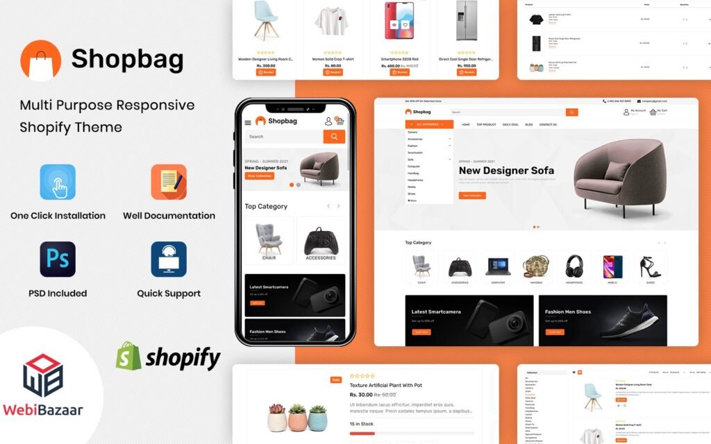 Shopbag – 多功能家具Shopify主题