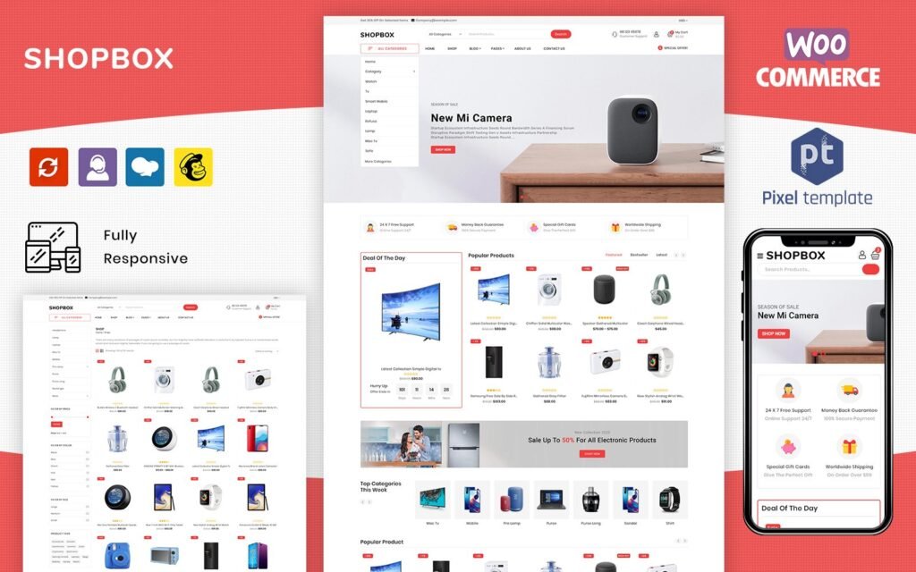 Shopbox – 电子产品和小工具电子商务 WordPress 模板