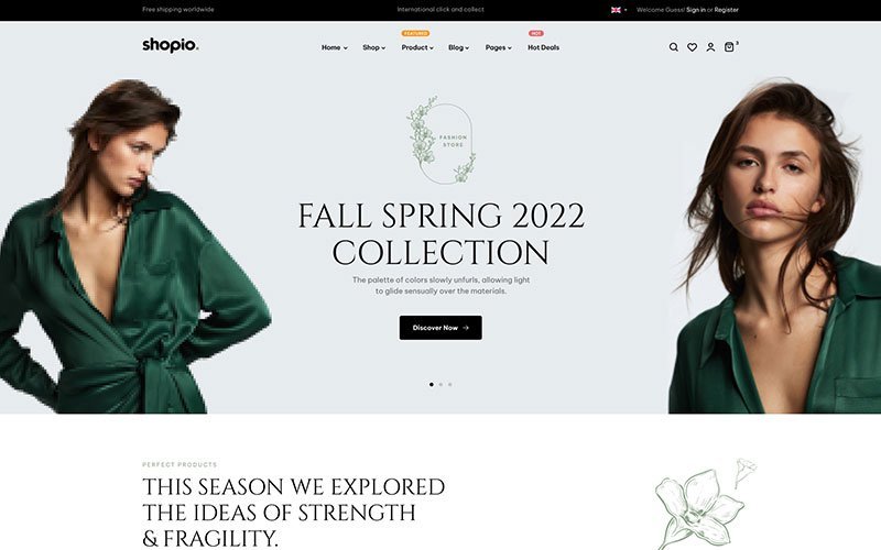 Shopio Fashion- 多功能部分 Shopify 主题