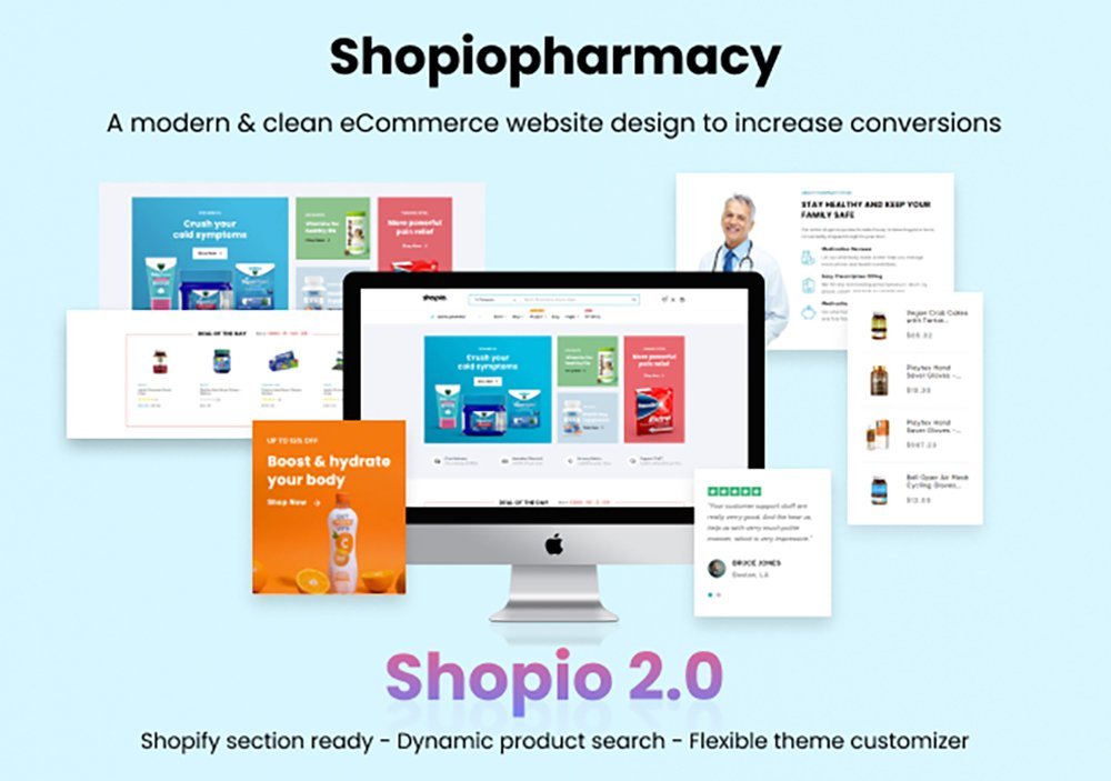 Shopiopharmacy是一款多功能的Shopify主题。