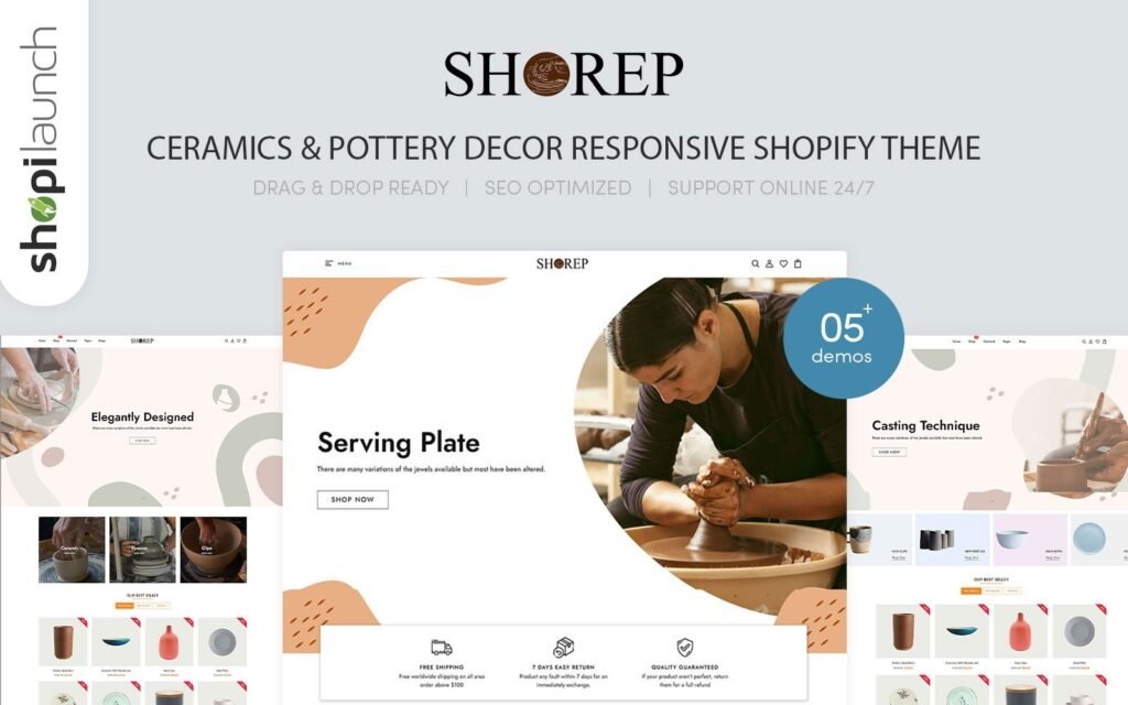 Shorep – 陶瓷和陶器装饰响应式Shopify主题