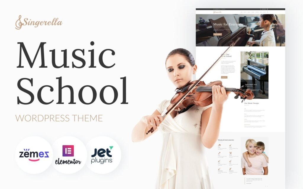 Singerella – 音乐学校 WordPress 主题