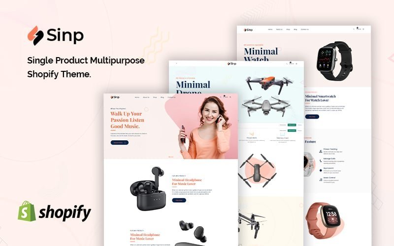 Sinp – 单产品多用途 Shopify 主题