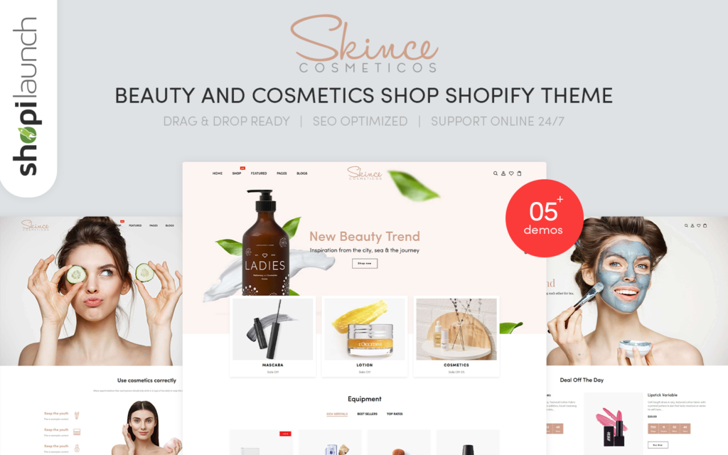 Skince – 美容和化妆品店响应式Shopify主题