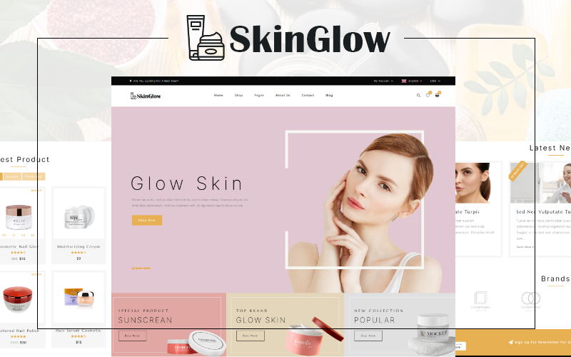Skinglow – 化妆品多功能 WooCommerce 主题