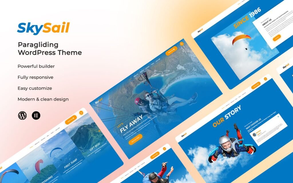 SkySail – 滑翔伞 WordPress 主题适用于运动户外网站