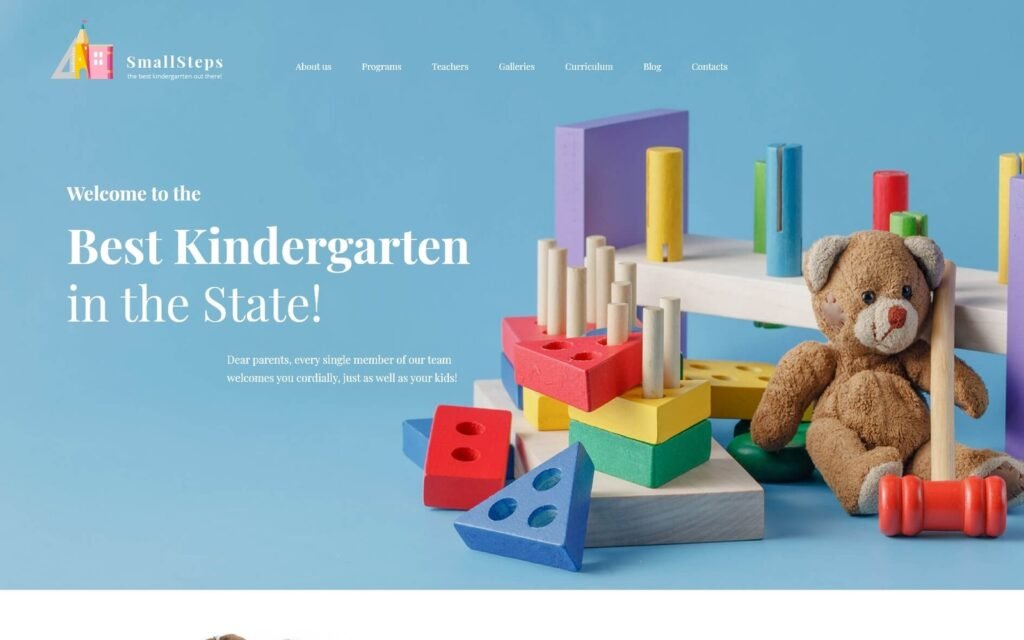 SmallSteps是一个幼儿园响应式WordPress主题。