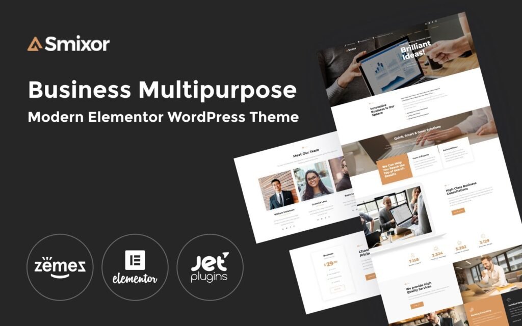Smixor – 商业多用途现代WordPress Elementor主题