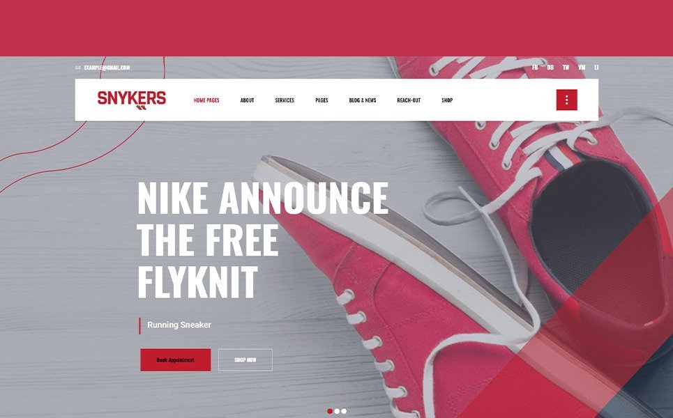 Snykers Sports Shop WordPress 主题
