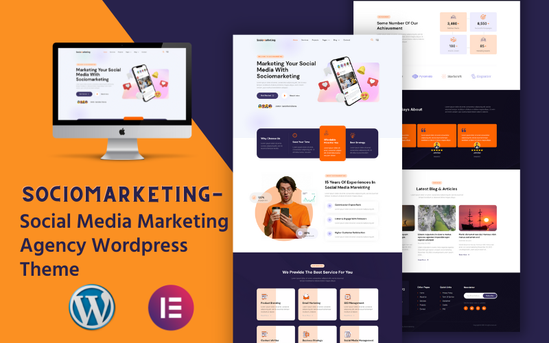 Sociomarketing是一个社交媒体营销代理公司的WordPress主题。
